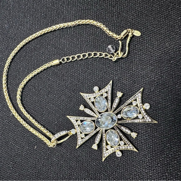 Royal Baroque Style Statement Cross Multi Crystal Embellishment Ornate by Akkad - Picture 3 of 13